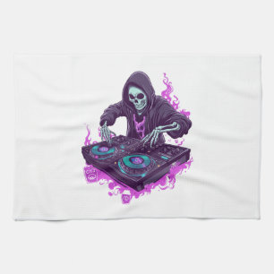 Skeleton DJ Geschirrtuch