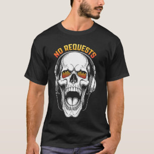 Skeleton DJ Kopfhörer keine Anfragen Equalizer Sku T-Shirt