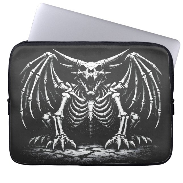 Skeleton-Drache von BurnsInHell Laptopschutzhülle (Vorderseite)