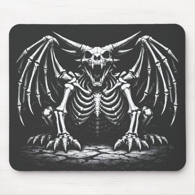 Skeleton-Drache von BurnsInHell Mousepad (Vorne)