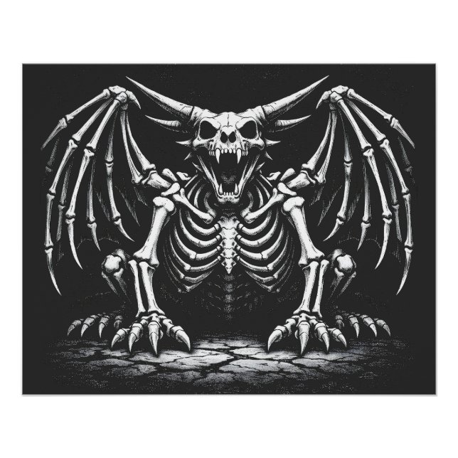 Skeleton-Drache von BurnsInHell Poster (Vorderseite)
