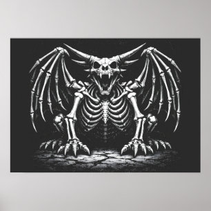 Skeleton-Drache von BurnsInHell Poster