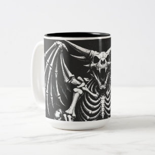 Skeleton-Drache von BurnsInHell Zweifarbige Tasse