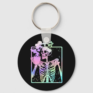 Skeleton Drink Kaffee Frauen Männer Halloween Cost Schlüsselanhänger