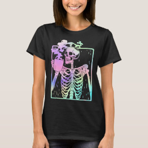 Skeleton Drink Kaffee Frauen Männer Halloween Cost T-Shirt