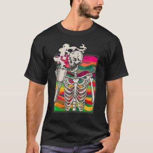 Skeleton Drink Kaffee LGB Q Transgender Pride T-Shirt