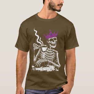 Skeleton Drink Kaffee LGBTQ Lesbische Flagge T-Shirt