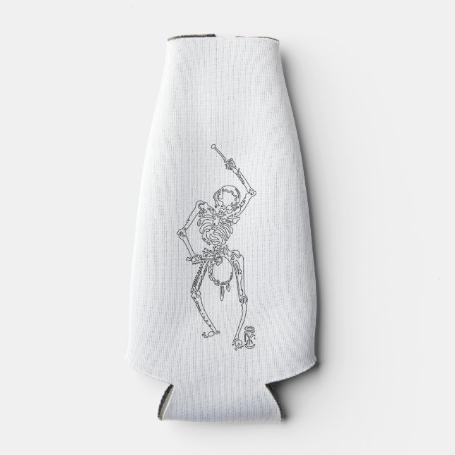 Skeleton Drummer Flaschenkühler (Vorderseite)