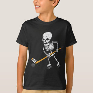 Skeleton Eishockey Halloween Kostüm Spor Men Boy T-Shirt