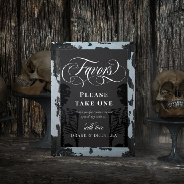 Skeleton Elegant Goth Gastgeschenke Hochzeiten Poster (Von Creator hochgeladen)