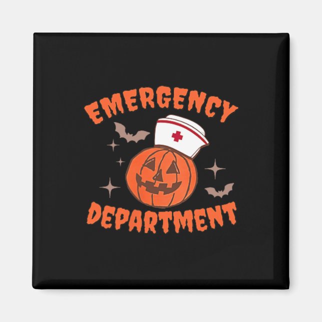 Skeleton Er Nurse Emerse Department Halloween D Magnet (Vorne)