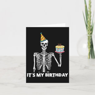 Skeleton Es ist meine Geburtstagsparty Happy Hallo Karte