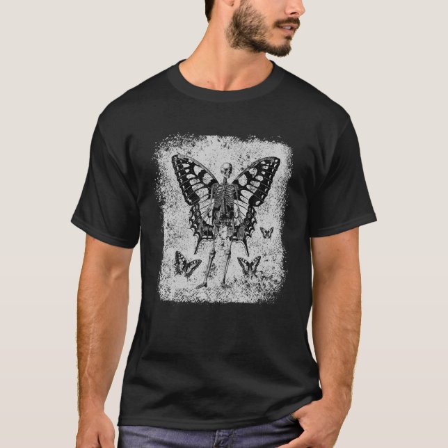 Skeleton Fairy Grunge Fairycore Ästhetische Goth G T-Shirt (Vorderseite)