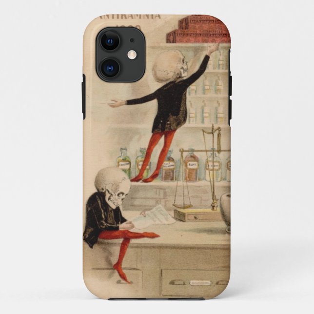Skeleton Fall Doktor-Pharmacist Medical Art Iphone Case-Mate iPhone Hülle (Rückseite)