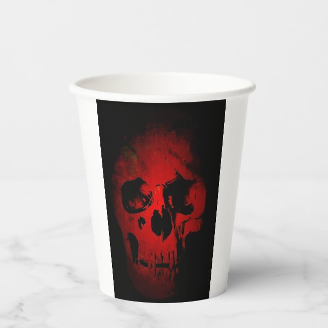 Skeleton Fantasy Art Heavy Metal Pappbecher (Vorderseite)