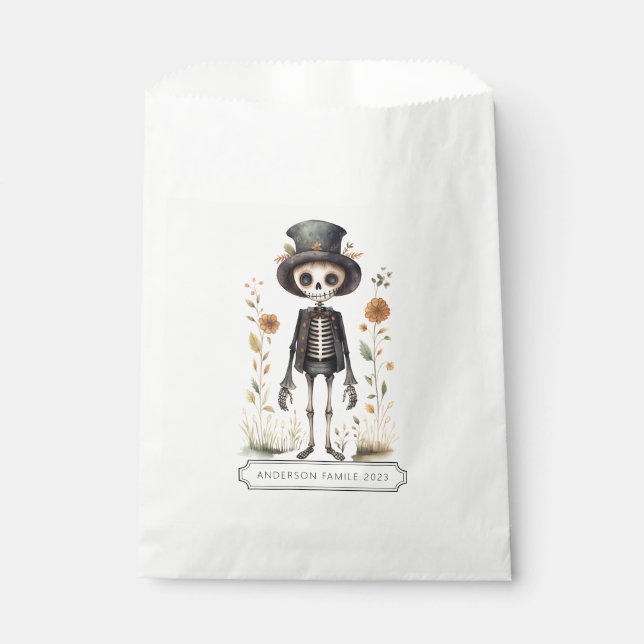 Skeleton Favor Bag Geschenktütchen (Vorderseite)