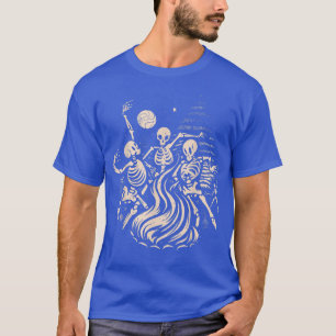 Skeleton Fire Beängstigend Night Halloween Graphic T-Shirt