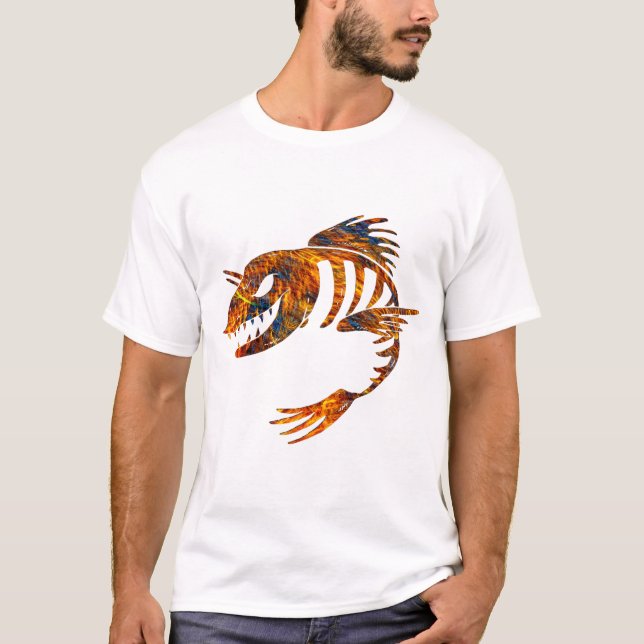 Skeleton Fische T-Shirt (Vorderseite)