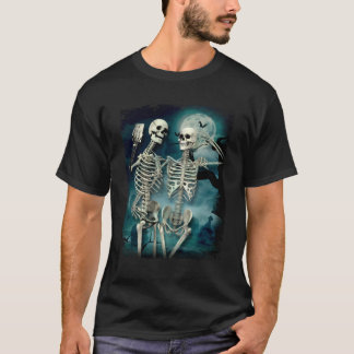 Skeleton-Friedhofsmond selbt T-Shirt