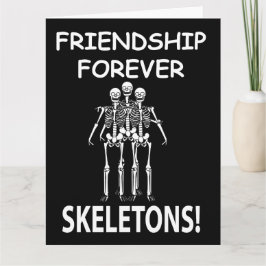 Skeleton Friendship Forever Halloween Skeleton Karte