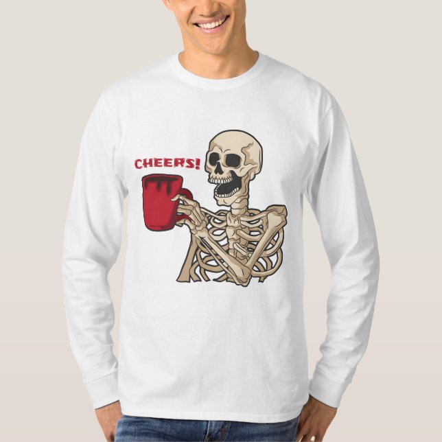 Skeleton für Halloween T-Shirt (Vorderseite)