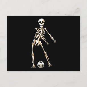 Skeleton-Fußball-Halloween-Flossing-Tanz-Cosplay Feiertagspostkarte