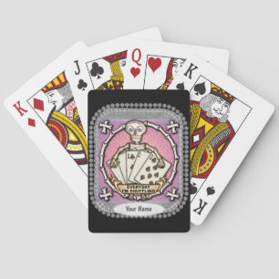 Skeleton Gambler Poker Spielkarten