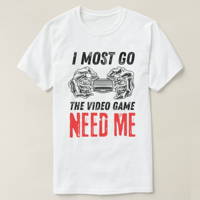 Skeleton-Gamer-Controller-Need-Me-Design T-Shirt (Design vorne)