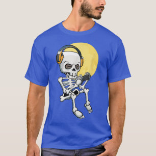 Skeleton Gamer Lazy Halloween Kostümspielvideo T-Shirt