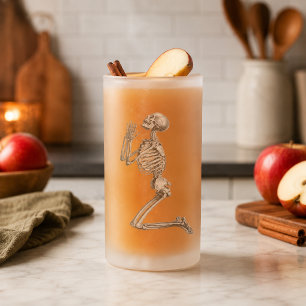 Skeleton Gebet Halloween-Tasse Mattglas Bierglas