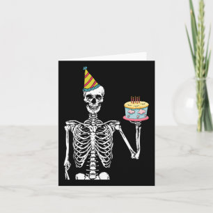 Skeleton Geburtstagsparty Lazy Halloween Kostümspa Karte