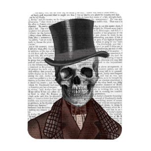 Skeleton Gentleman and Top Hat Magnet