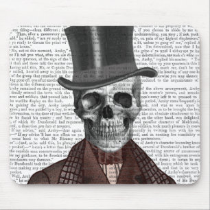 Skeleton Gentleman and Top Hat Mousepad