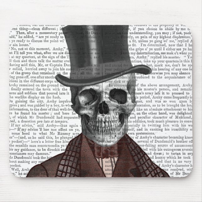 Skeleton Gentleman and Top Hat Mousepad (Vorne)