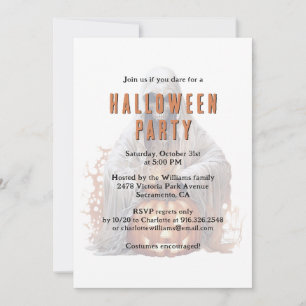 Skeleton Ghost Jack-O-Lantern-Halloween-Party Einladung