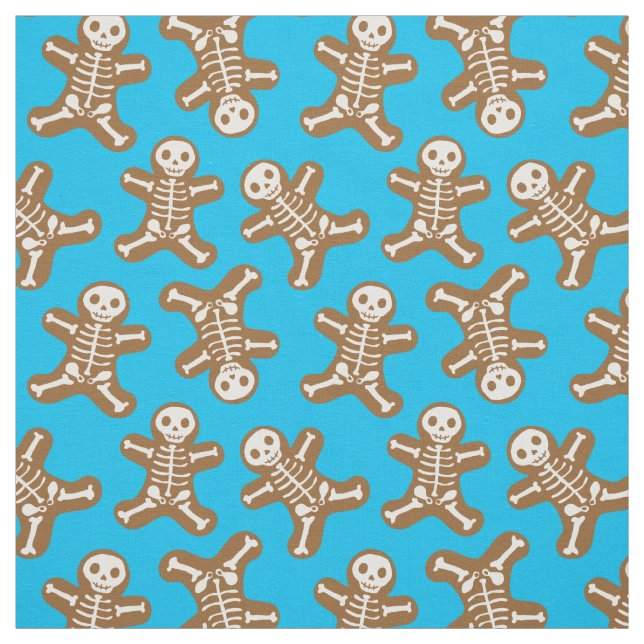 Skeleton Gingerbread Man Pattern Stoff (Muster)