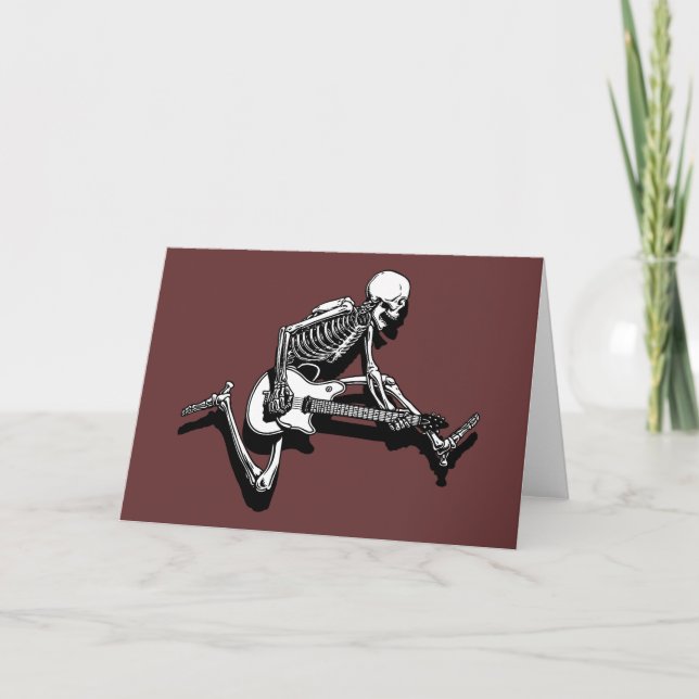 Skeleton Gitarrist springen Karte (Vorderseite)