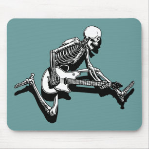 Skeleton Gitarrist springen Mousepad