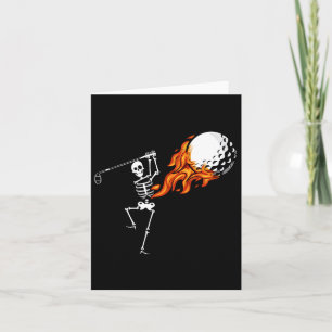 Skeleton Golf Funny Halloween Kostüm Golfspor Karte