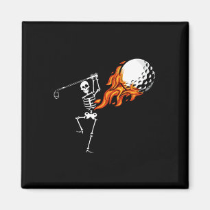 Skeleton Golf Funny Halloween Kostüm Golfspor Magnet