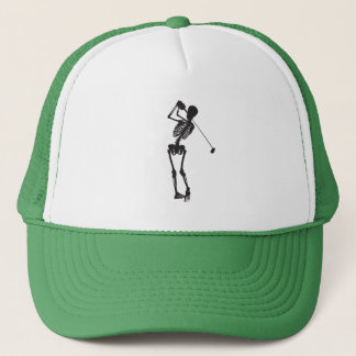 Skeleton Golfer Trucker Hat - Dead Straight Irons Truckerkappe