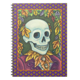 SKELETON, GOTH GENTLEMAN SKULL, DEAD LEAF GESELLSC NOTIZBLOCK