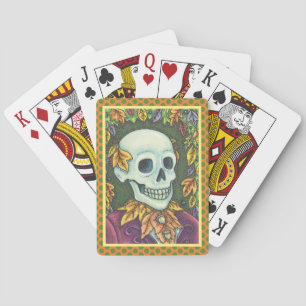SKELETON, GOTH GENTLEMAN SKULL, DEAD LEAF GESELLSC SPIELKARTEN