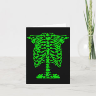 Skeleton Green Rib Käfig Knochen Kostüm Halloween  Karte