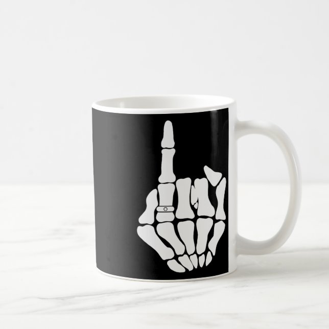 Skeleton Groom Wedding Just Married Spooky Gothic Kaffeetasse (Rechts)