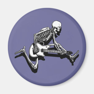 Skeleton Guitarist Jump Magnet