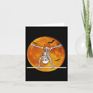 Skeleton Gymnastik Halloween Horizontal R Karte