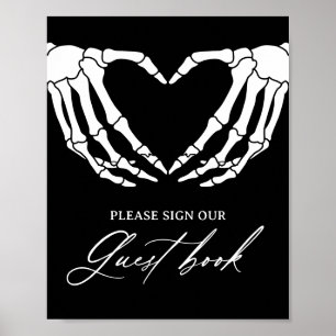 Skeleton Halloween Baby Showbuchschild Poster