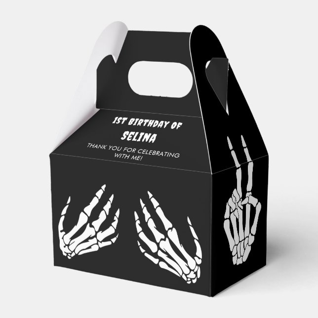 Skeleton Halloween Geburtstag Geschenkschachtel (Vorderseite)
