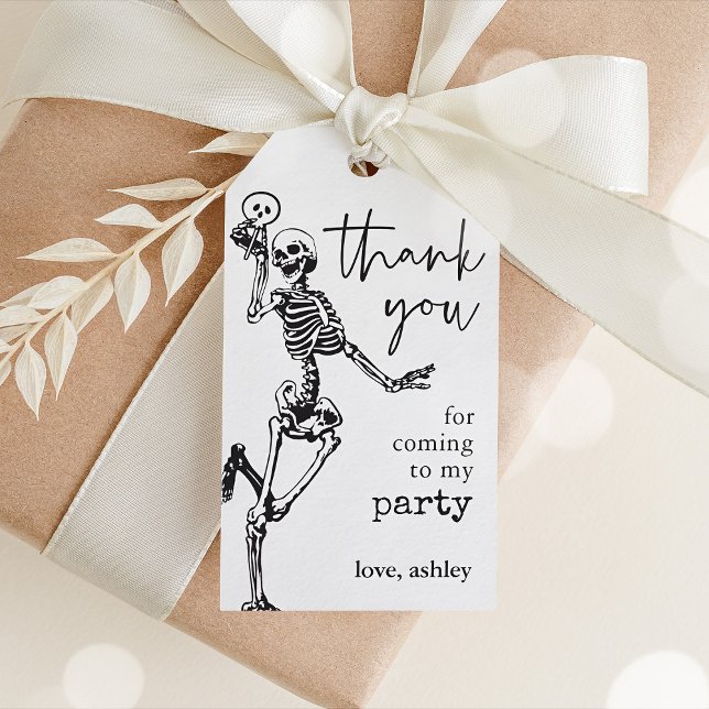 Skeleton-Halloween-Party-Gift-Tags Geschenkanhänger (Halloween Gift Tag)